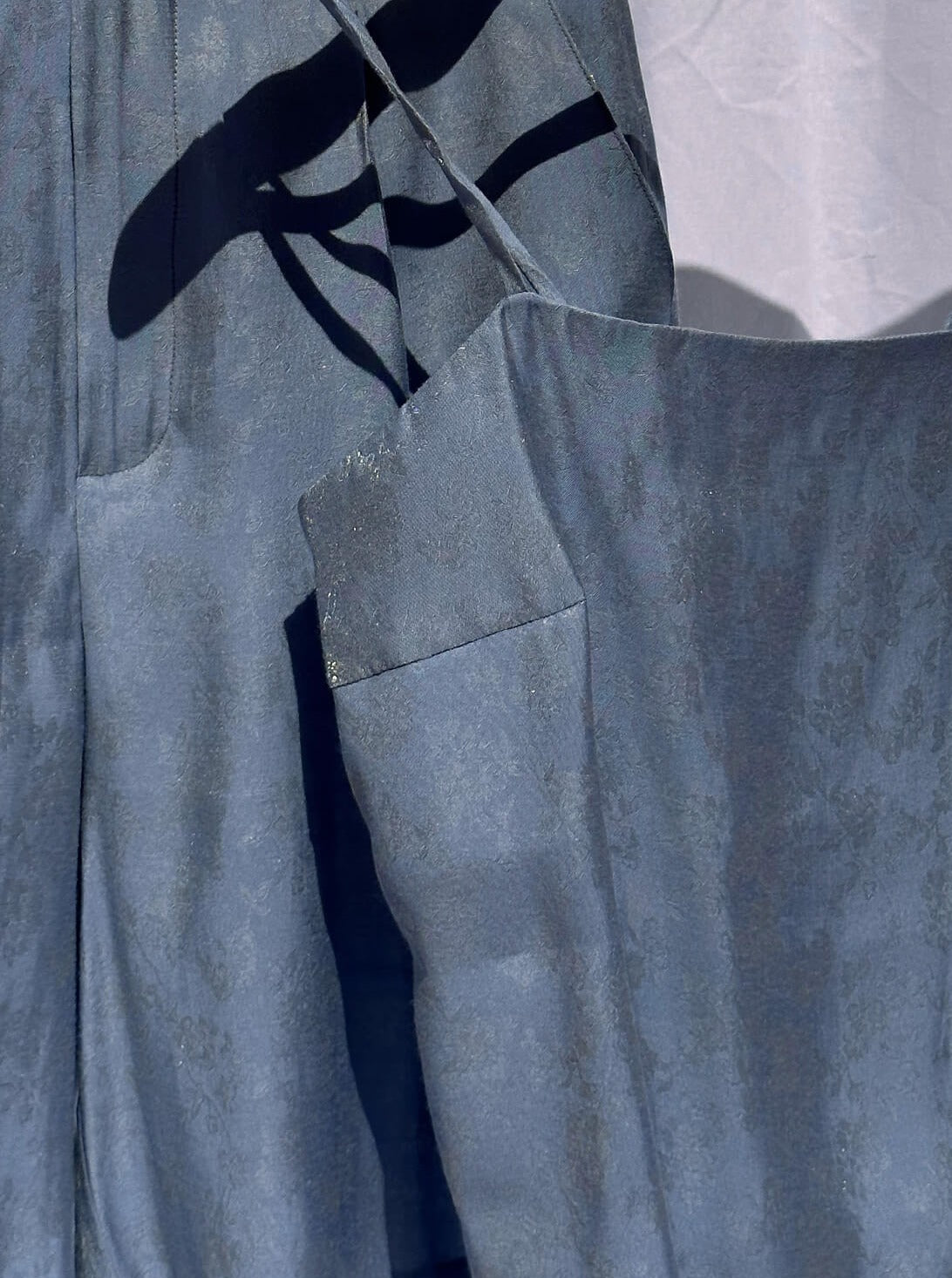 Front detail blue lurex mambo set