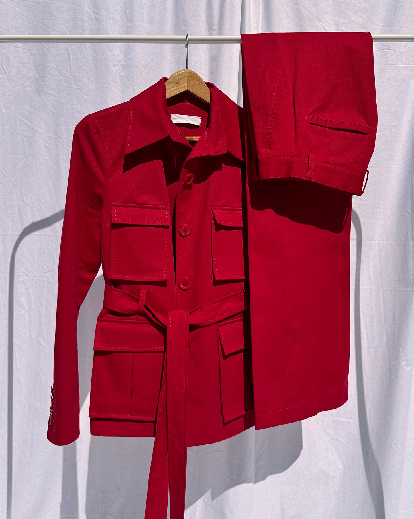 Front of the Red Safari suit