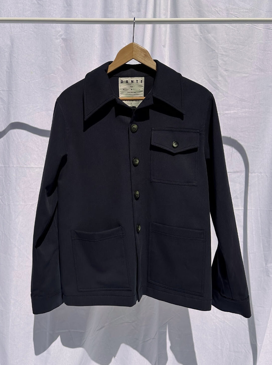 Blue worker jacket front