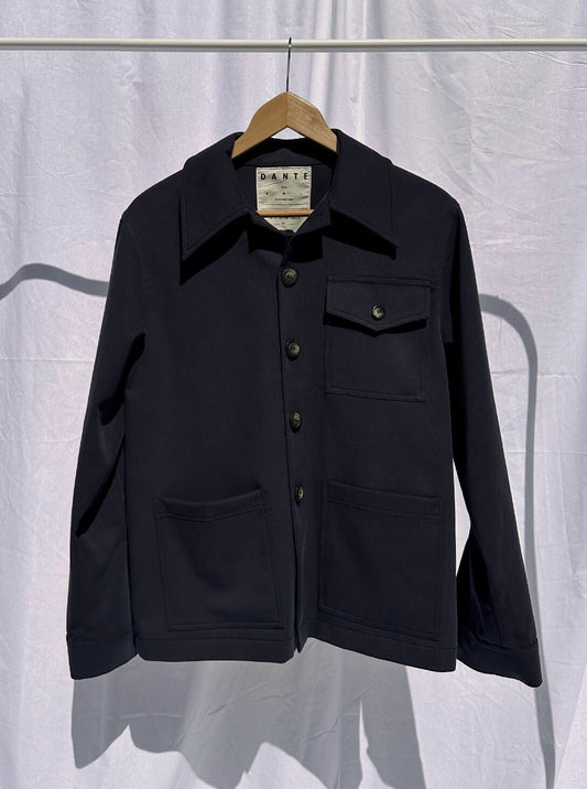 Blue worker jacket front